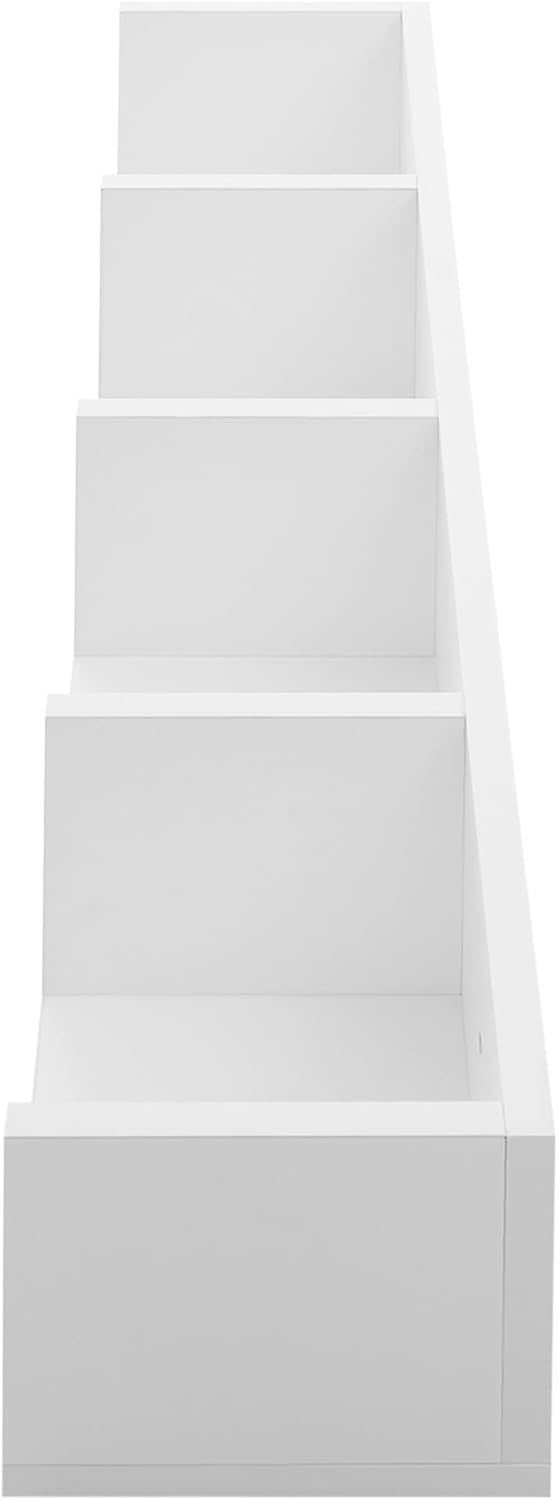 Wall Mount CD DVD Blu Ray Storage Shelf 4 Cube Media Rack White 95cm