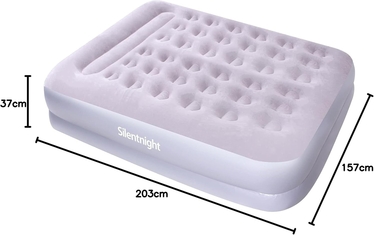 King Size Electric Air Bed – High Rise Flocked Mattress for Camping & Guests