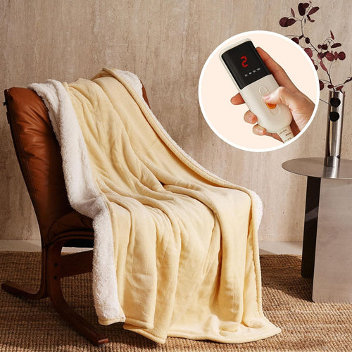 Electric Heated Throw Blanket 130x160cm 6 Heat Timer Washable Sofa Bed