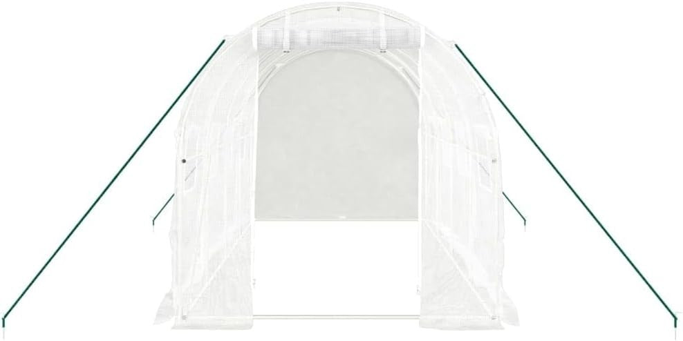 Large Outdoor Walk-In Garden Greenhouse 8m² Steel Frame PE Cover 4x2x2m