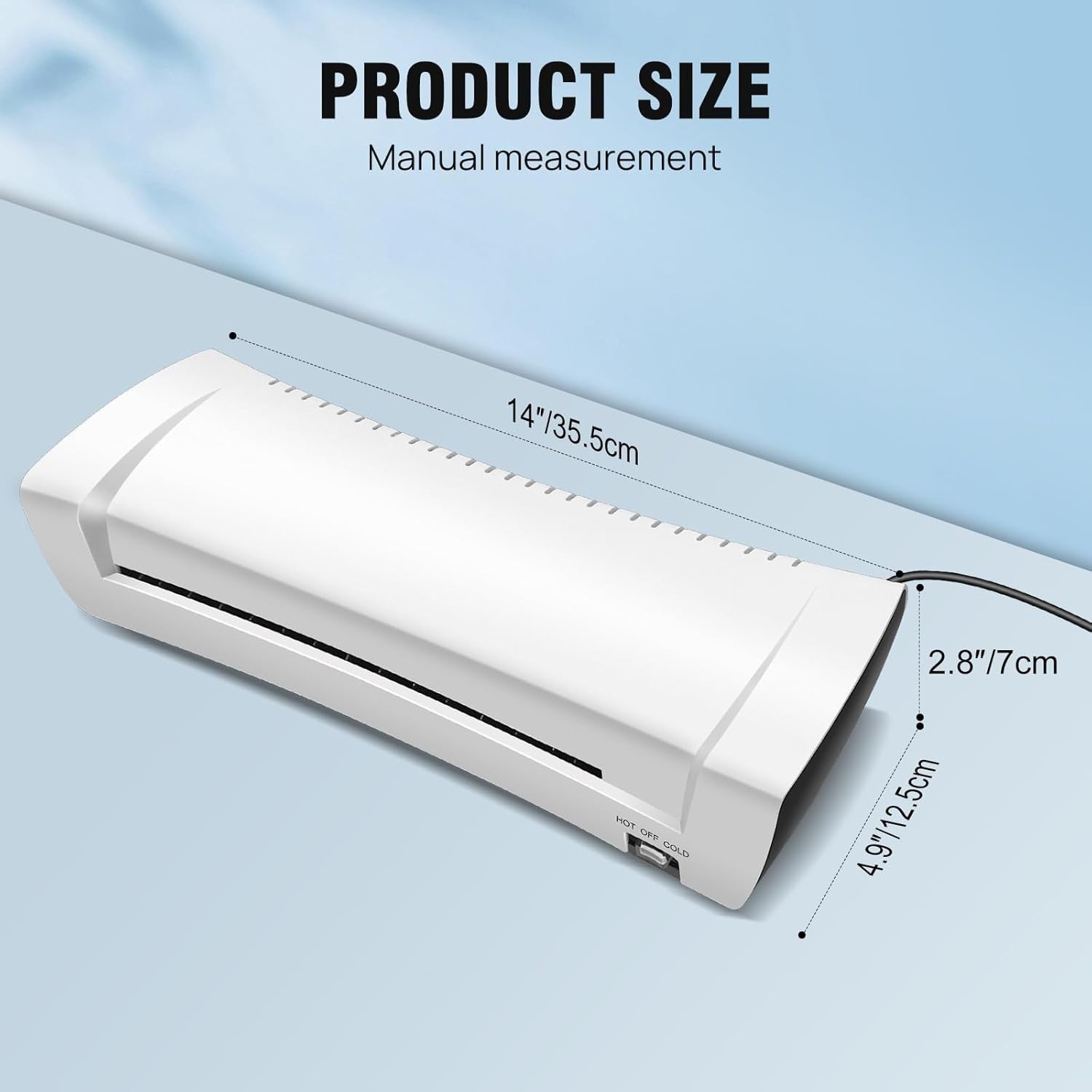 A4 Laminator Hot Cold Fast Warm-Up Anti-Jam Bubble-Free Home