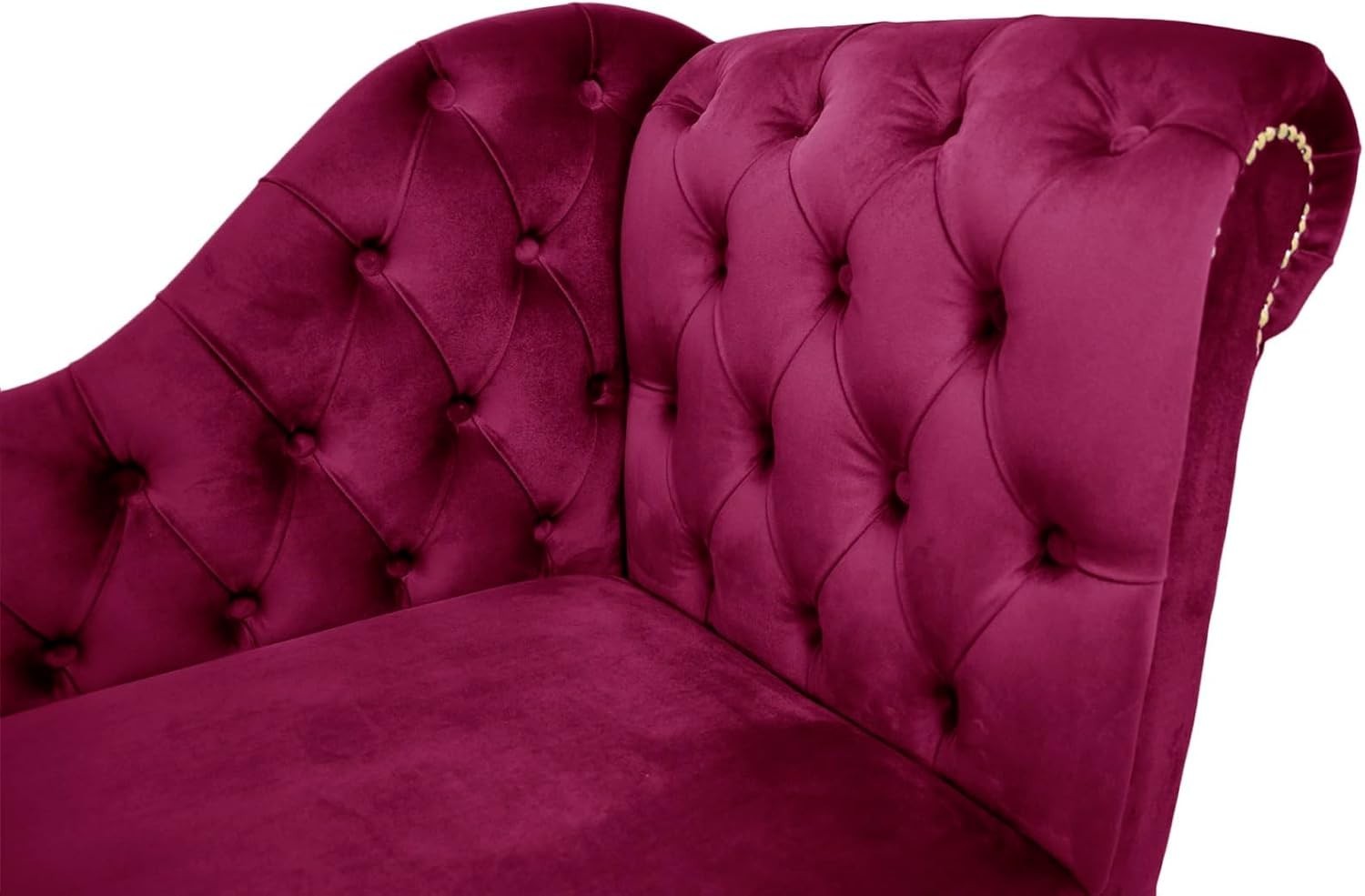 Velvet Tufted Chaise Lounge Sofa Right Hand – Handmade Comfort & Style