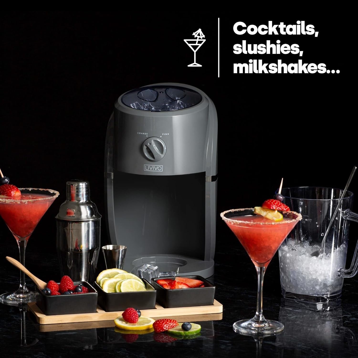 Electric Ice Crusher Shaver Machine Dual Mode Slush Snow Cone Maker