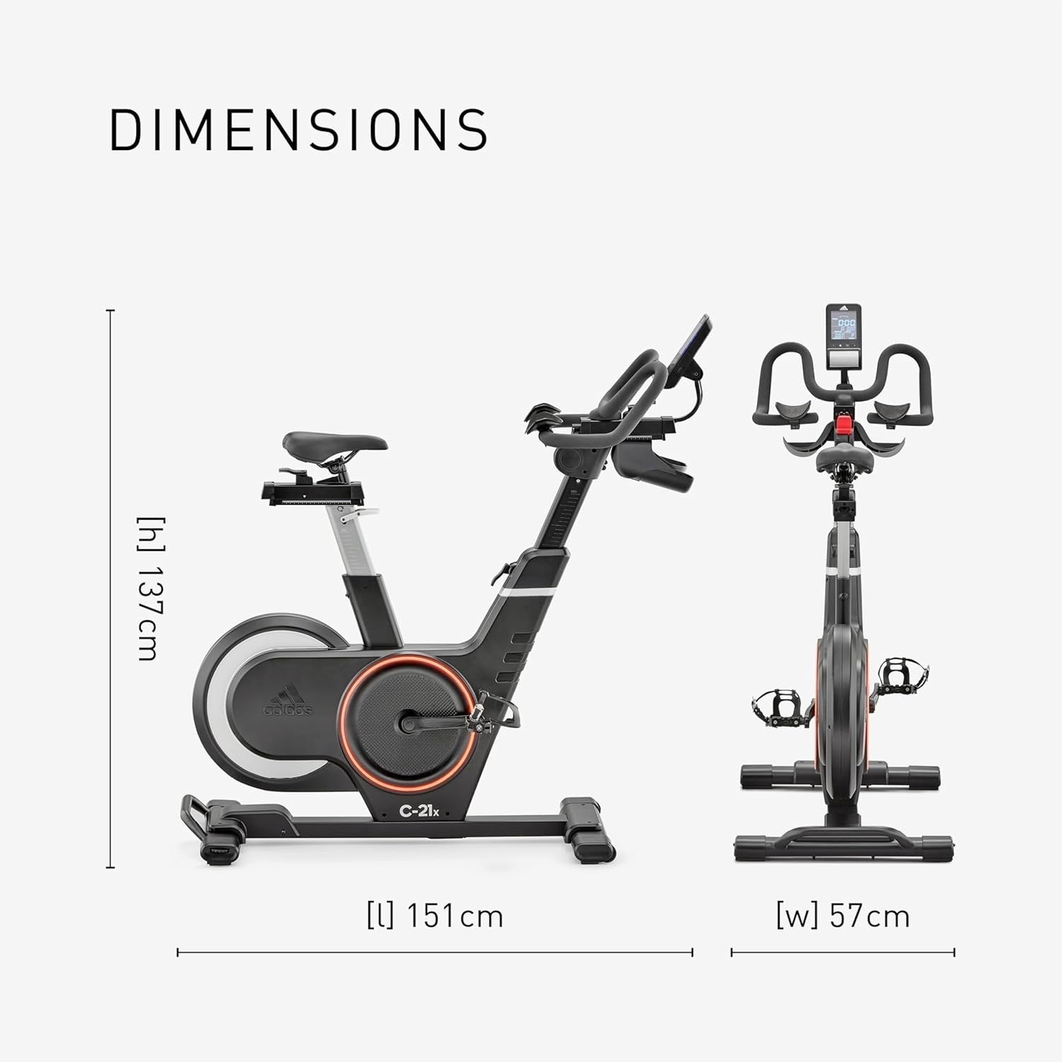 Indoor Cycling Bike 16kg Flywheel Bluetooth App Compatible 8-Level Resistance