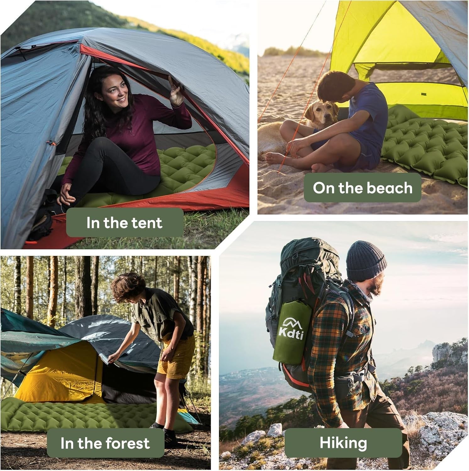 Single Inflatable Camping Mat 10cm Thick Portable Waterproof Sleeping Pad