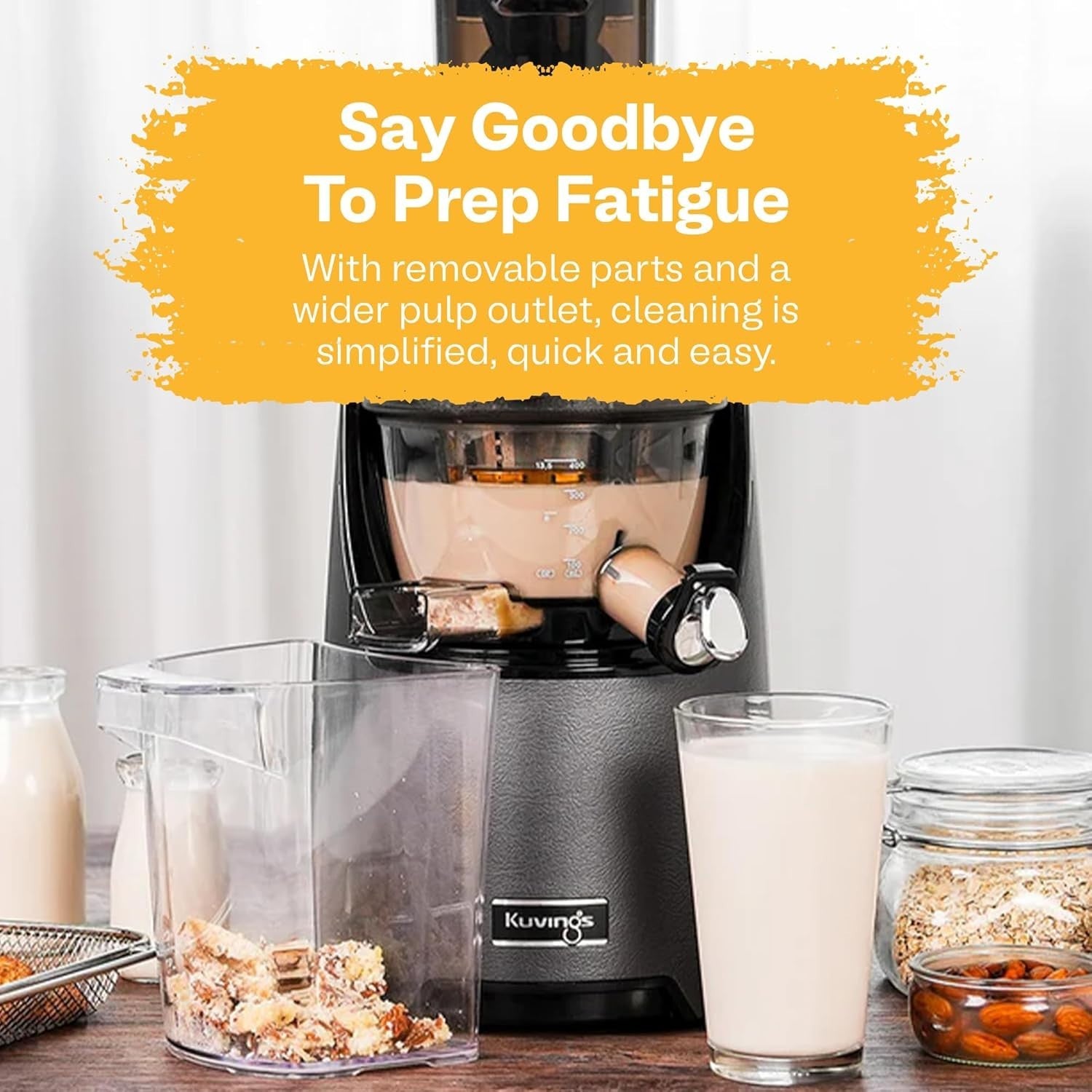 Whole Slow Juicer Cold Press 82mm Feed Chute Auto Hopper Quiet Motor