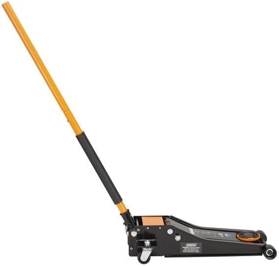 3 Ton Low Profile Trolley Jack 75–505 mm Heavy Duty Car Lift Orange/Black