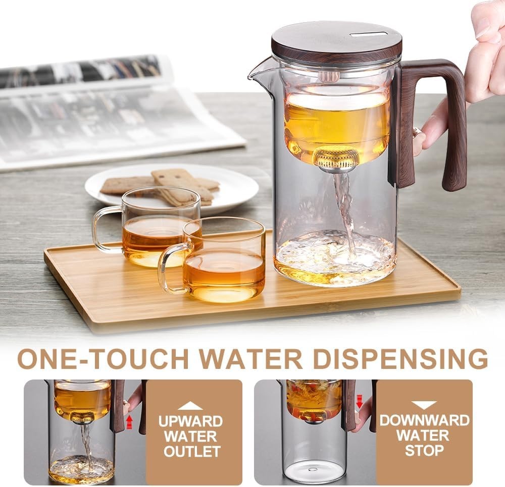 Magic Glass Teapot 720ml Tea Infuser Water Separation Loose Leaf Pot