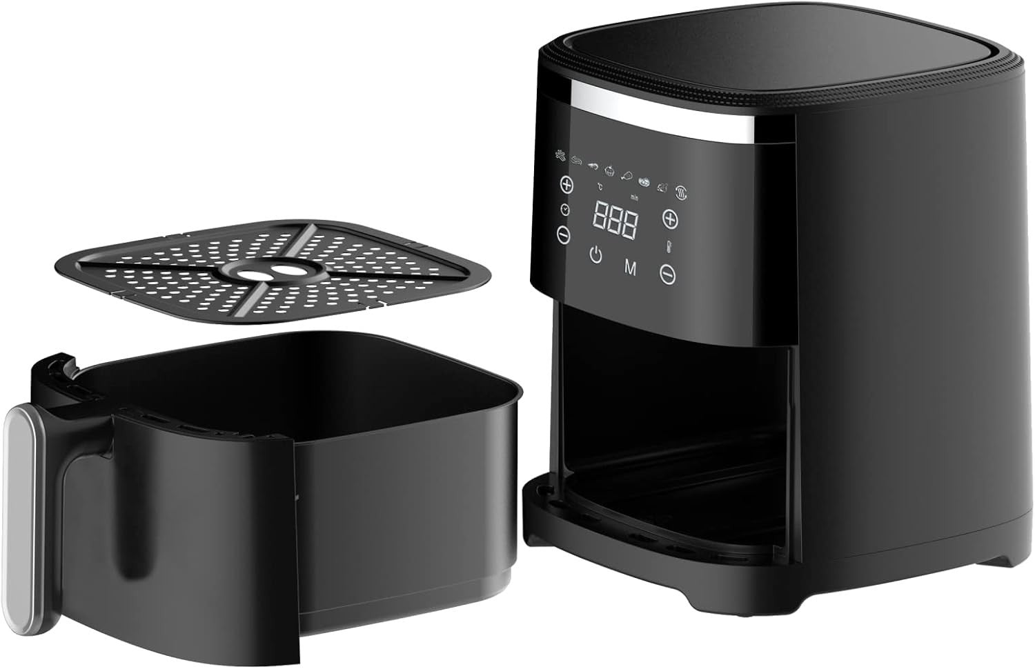 4L Digital Air Fryer Oil-Free Healthy Cooker Low-Fat Fast Fry Roast Bake Oven