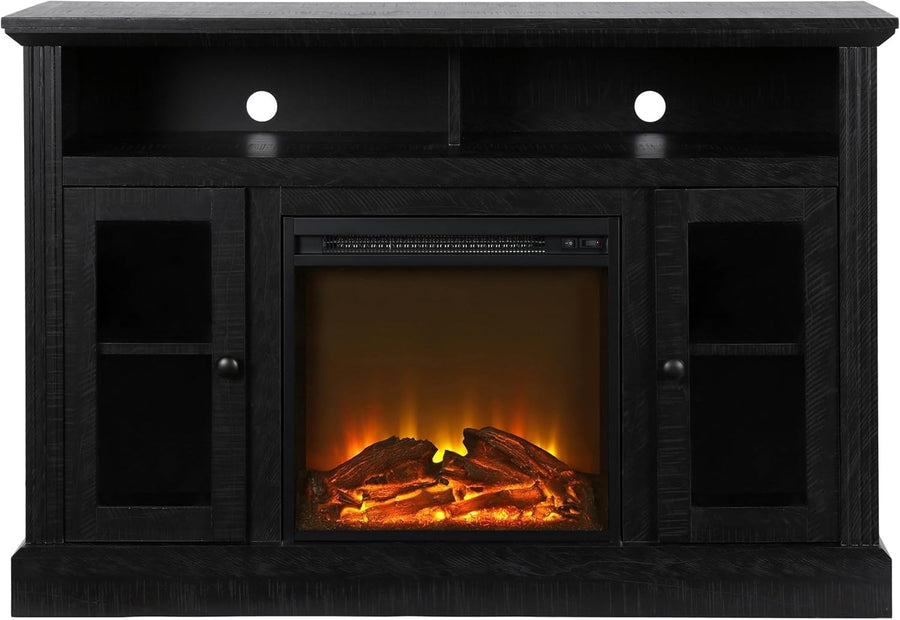 Electric Fireplace TV Stand 50" with Realistic LED Logs & Flame Effects