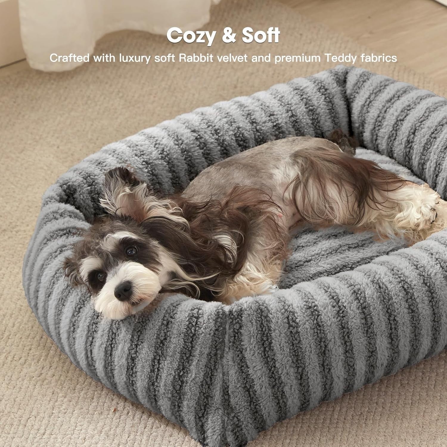 XXL Orthopedic Dog Bed 107x76x25cm Memory Foam Washable