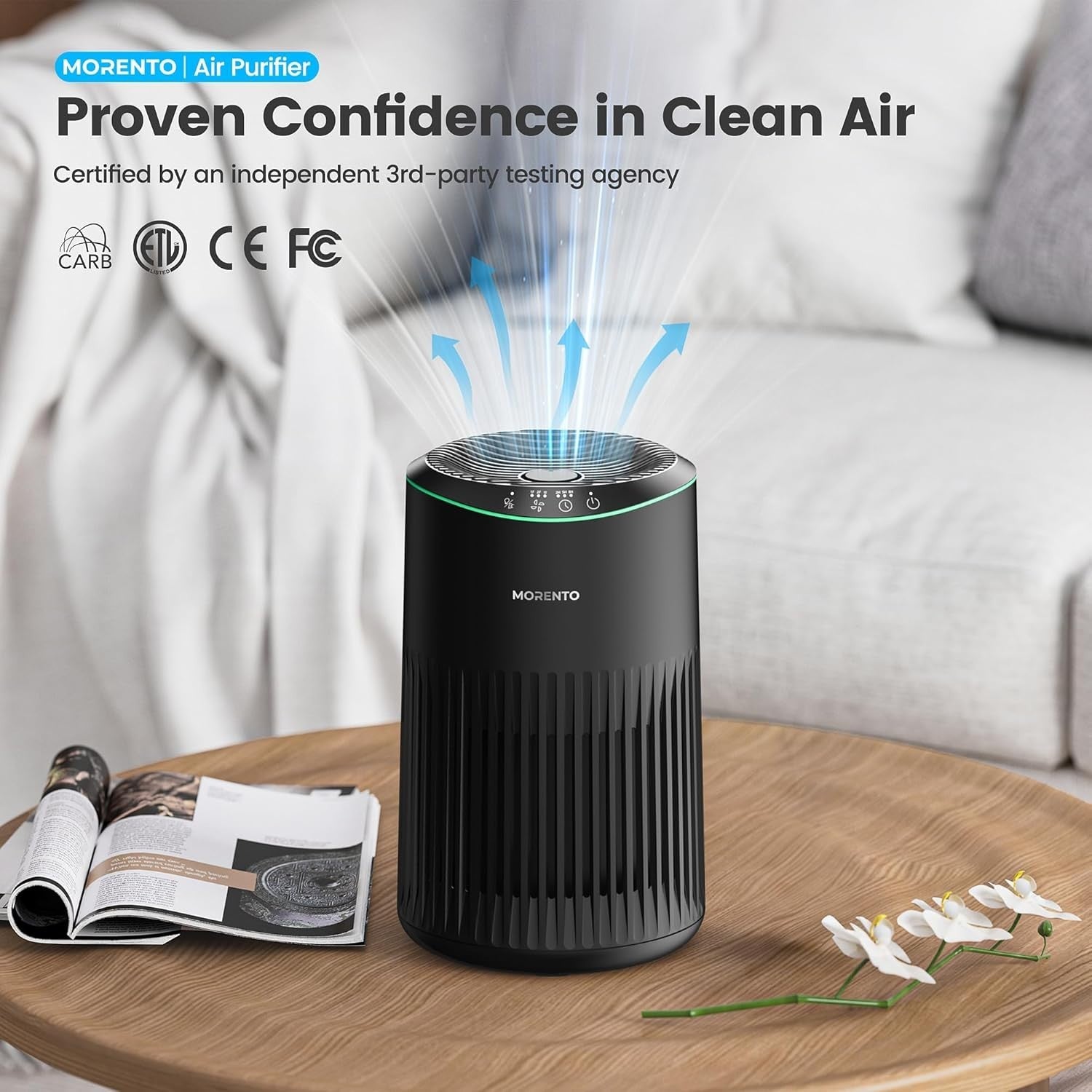 2 Pack HEPA Air Purifier Bedroom Sleep Mode 22dB Pet Smoke Odor