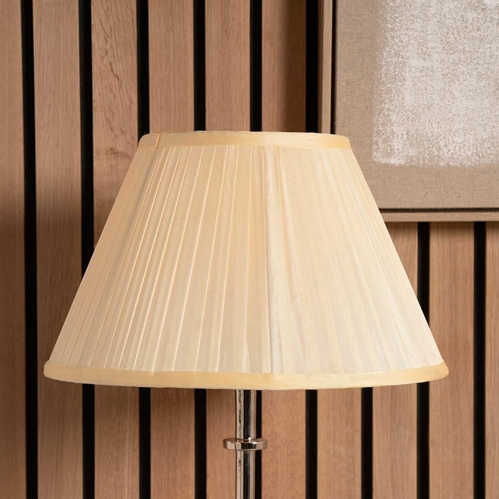 Cream Pleated Silk Empire Lampshade 30cm Ivory Table Floor Lamp Shade