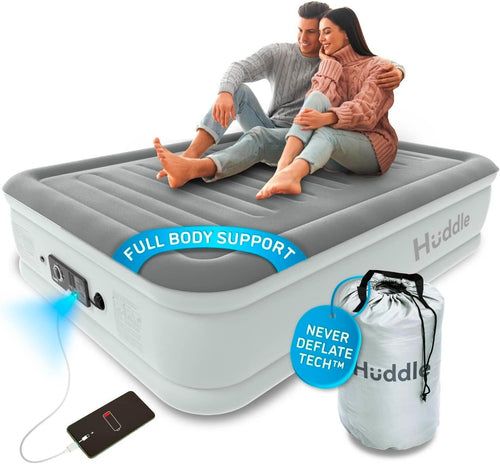 Double Inflatable Air Mattress with Built-in Pump | Luxury Guest Bed