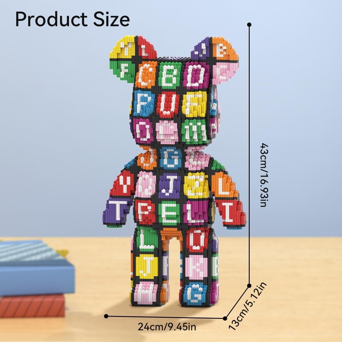 6800Pcs Letter Brick Bear Kit Collectible Display Toy Adult Kids Gift