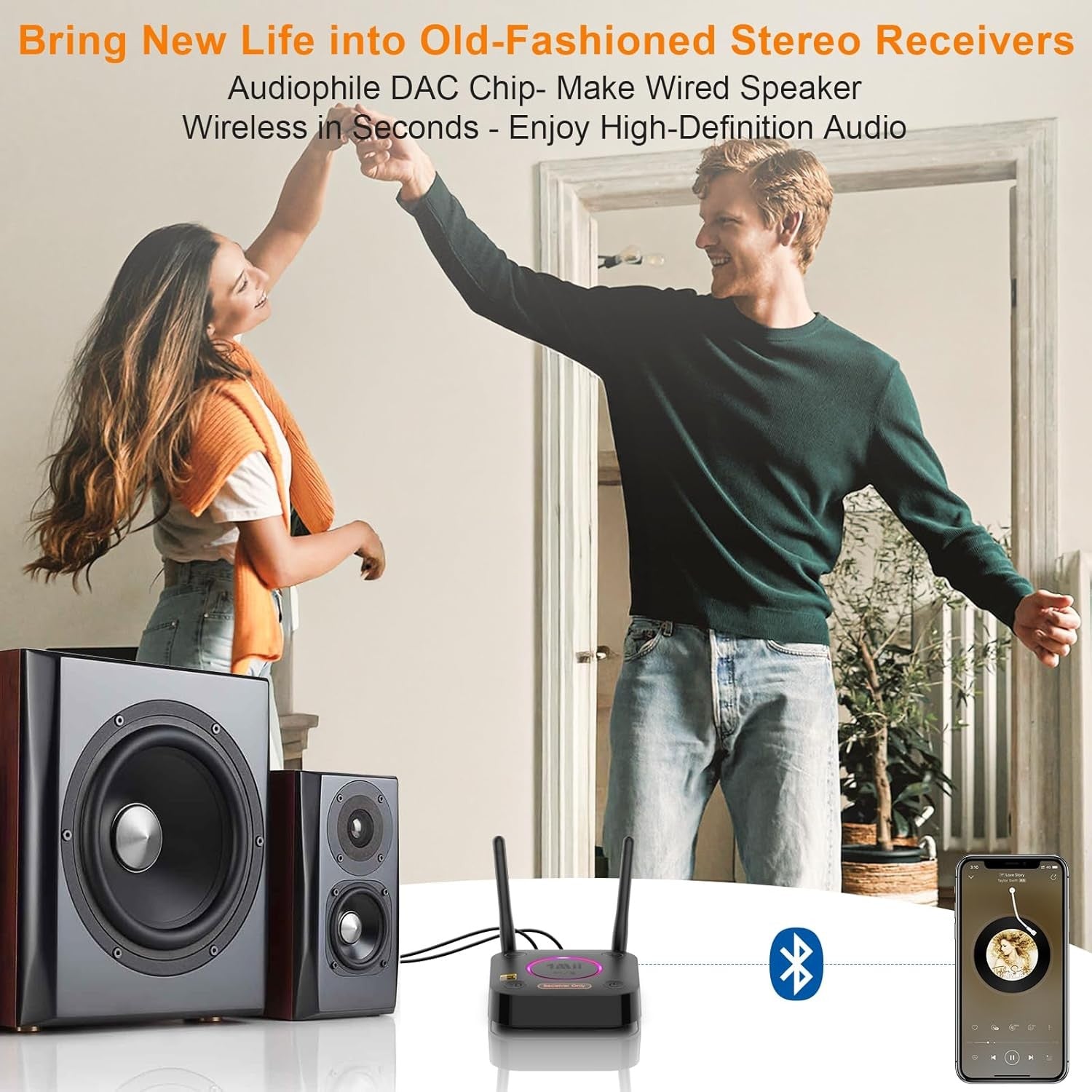 Bluetooth 5.3 HiFi Receiver LDAC aptX HD Optical RCA AUX