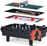 4 in 1 Combo Games Table Foosball Air Hockey Pool Ping Pong