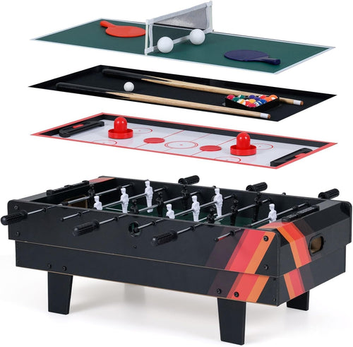 4 in 1 Combo Games Table Foosball Air Hockey Pool Ping Pong
