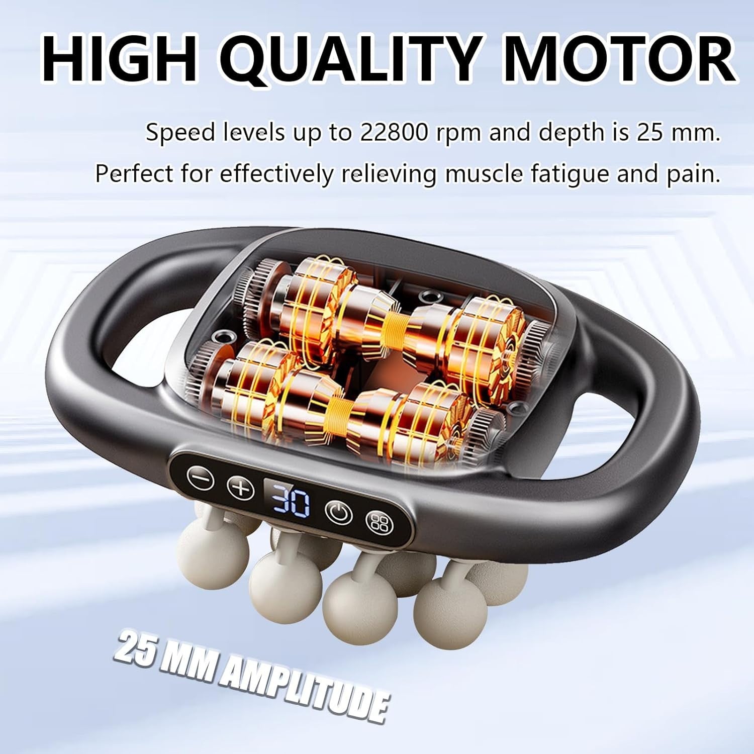 Deep Tissue Massage Gun 16 Head Full Body Massager 30 Speed Pain Relief
