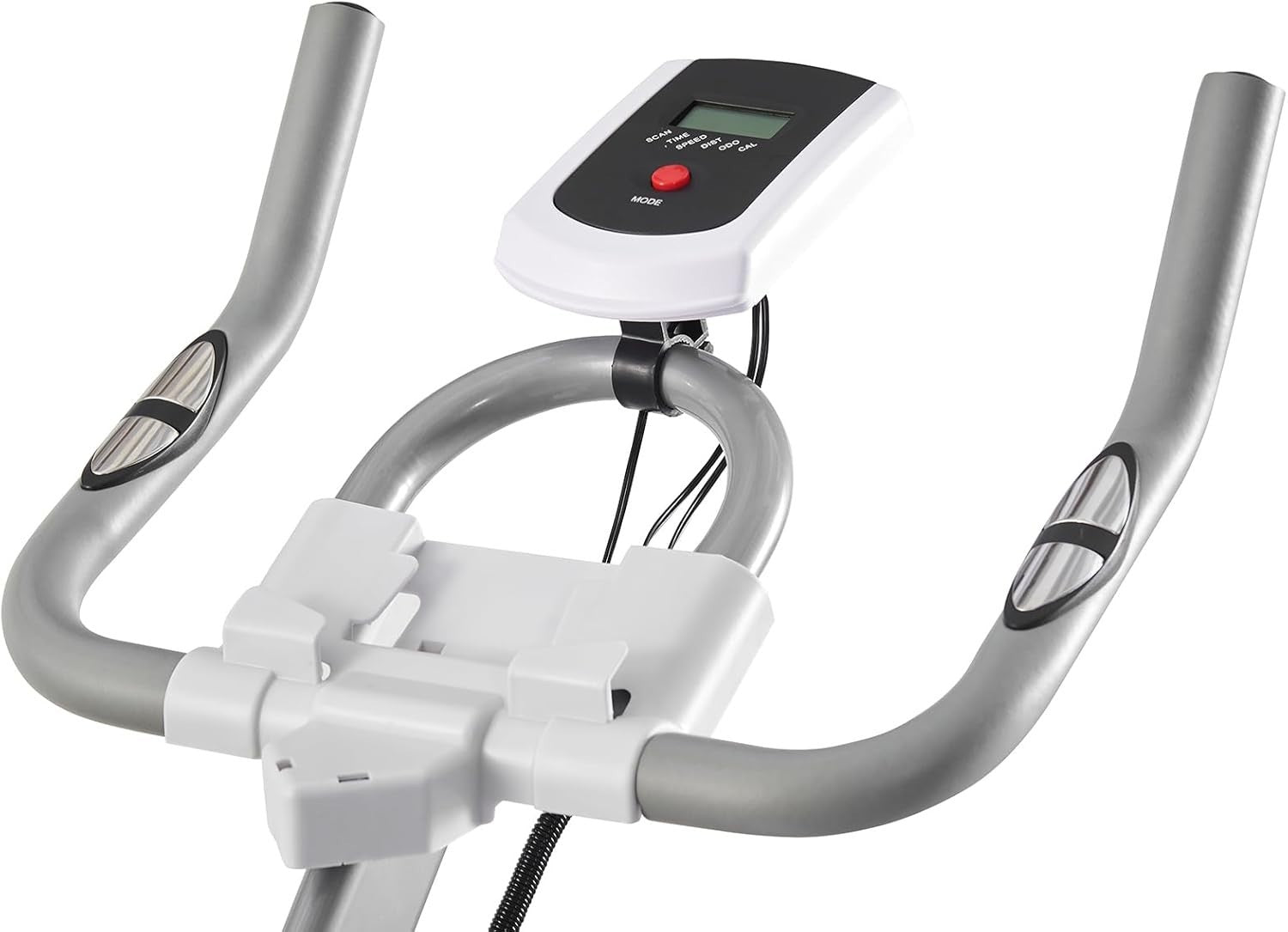 Quiet Magnetic Spin Bike w/ LCD Monitor, Tablet Holder & Heavy Flywheel