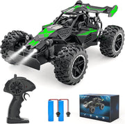 1:18 20KM/H RC Monster Truck Off Road Car w/ Lights 40Min Kids Remote Toy