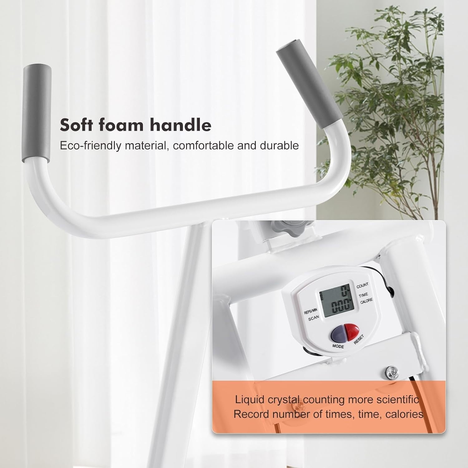 Vertical Climber Stepper for Home w/ LCD Monitor & Adjustable Pedals, 100kg