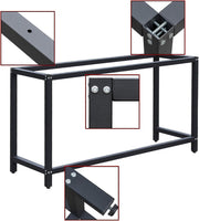 Heavy Duty Workbench Frame 125x50x80cm Adjustable Table Base Garage