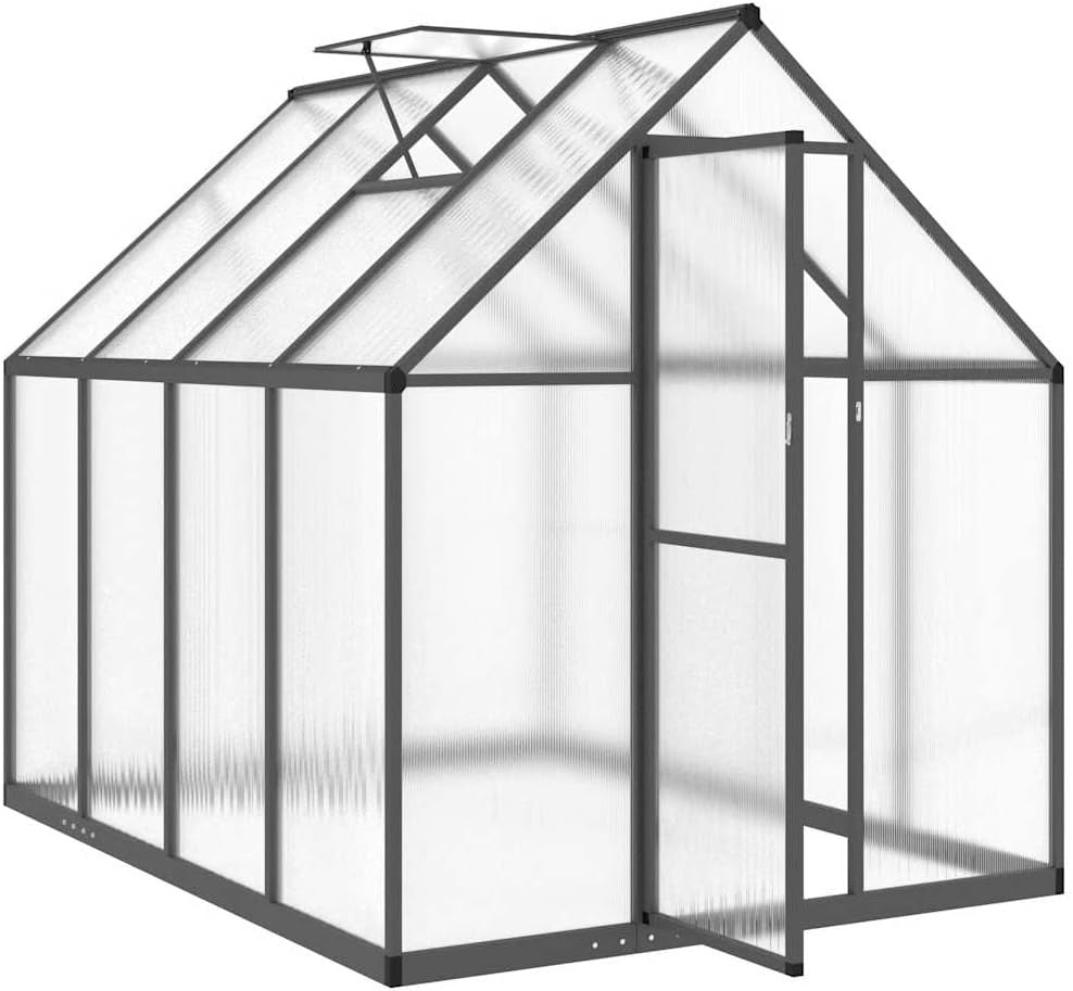 Large Walk-In Greenhouse 224x169x195cm Aluminium Frame UV Panels Roof Vent