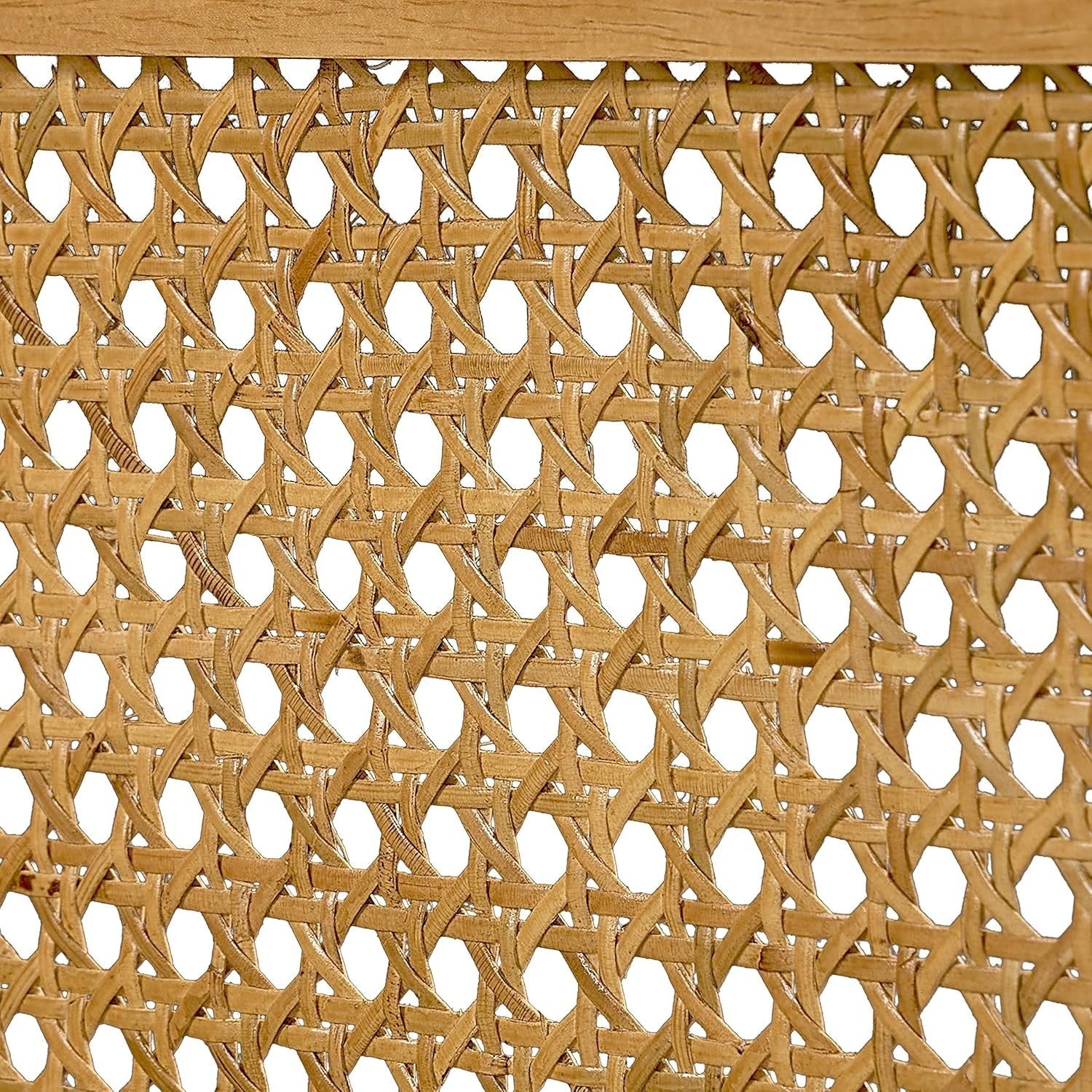 Modern Linen Accent Chair with Rattan Sides, Comfortable Armchair for Living