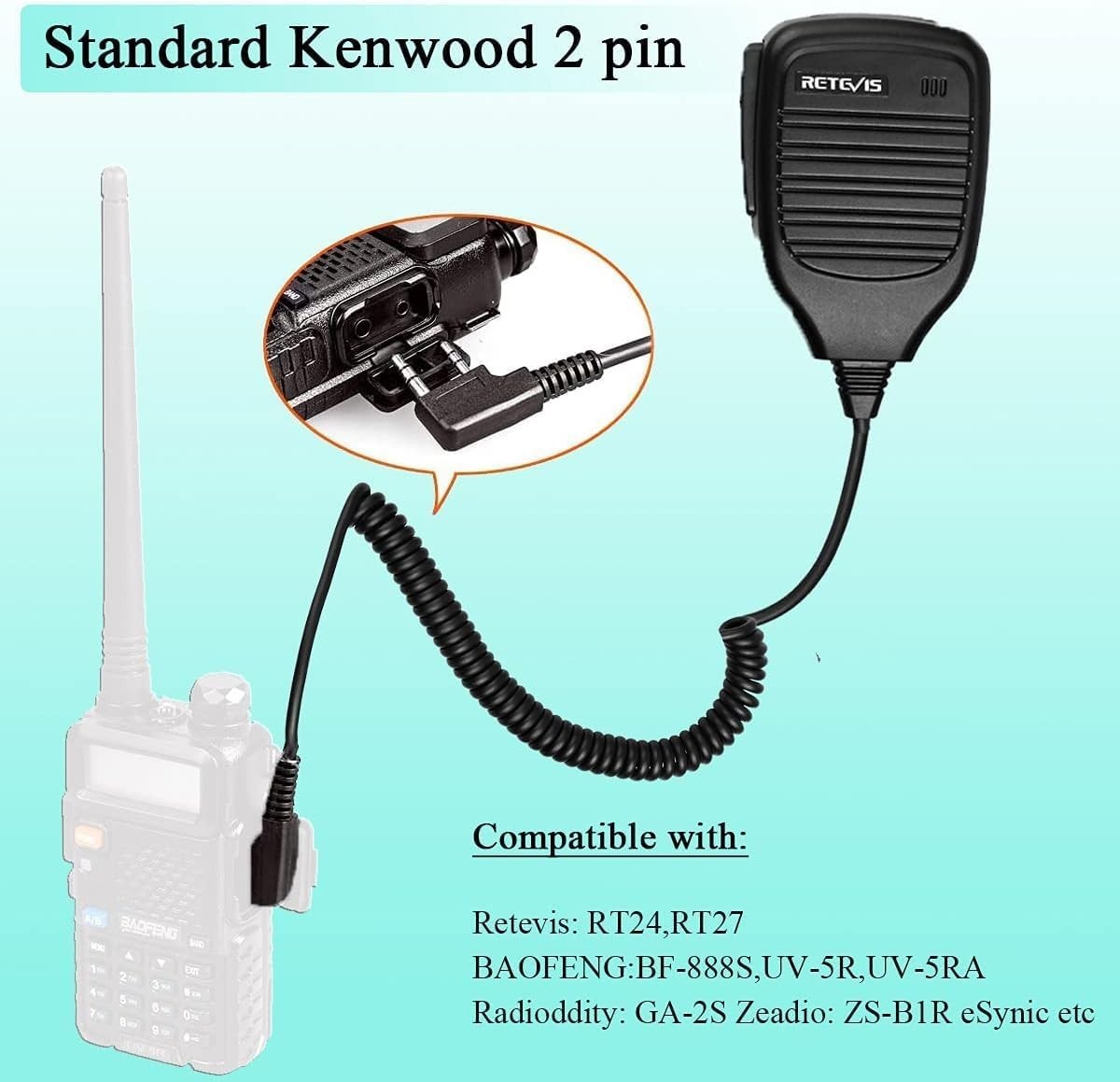Long Range Dual Band Walkie Talkie 128CH VOX FM LCD Mic Radio