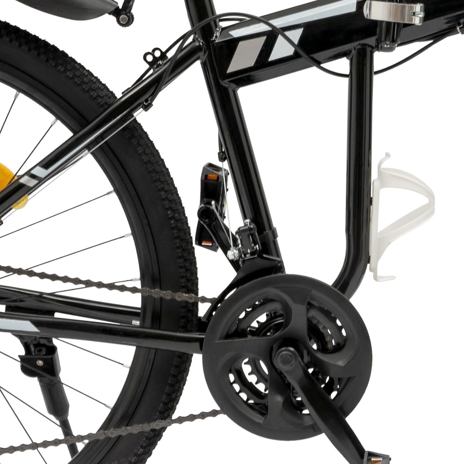 26" Folding Mountain Bike 21-Speed Adjustable Seat Dual Disc Brakes Adult MTB