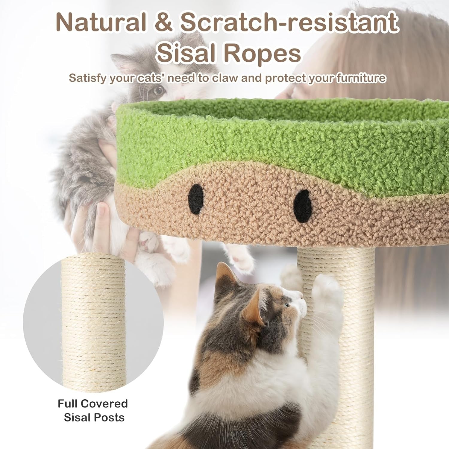 Cat Tree Tower with Scratching Posts Condo Multi Level Kitten Activity Centre