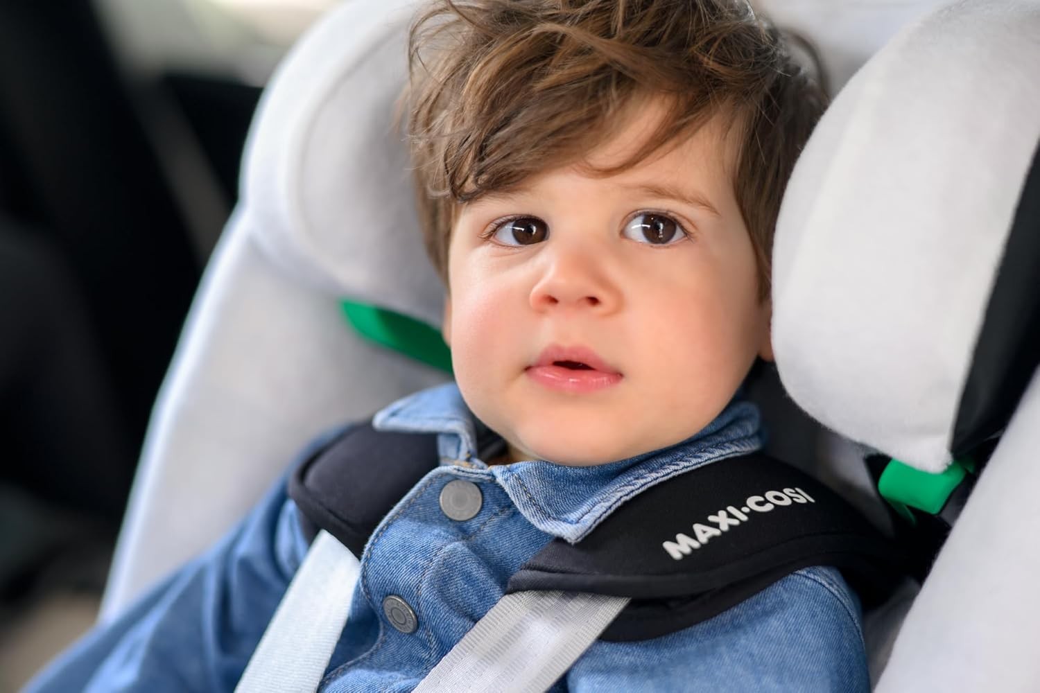 Organic Cotton Baby Car Seat Cover Breathable Washable Soft Liner White