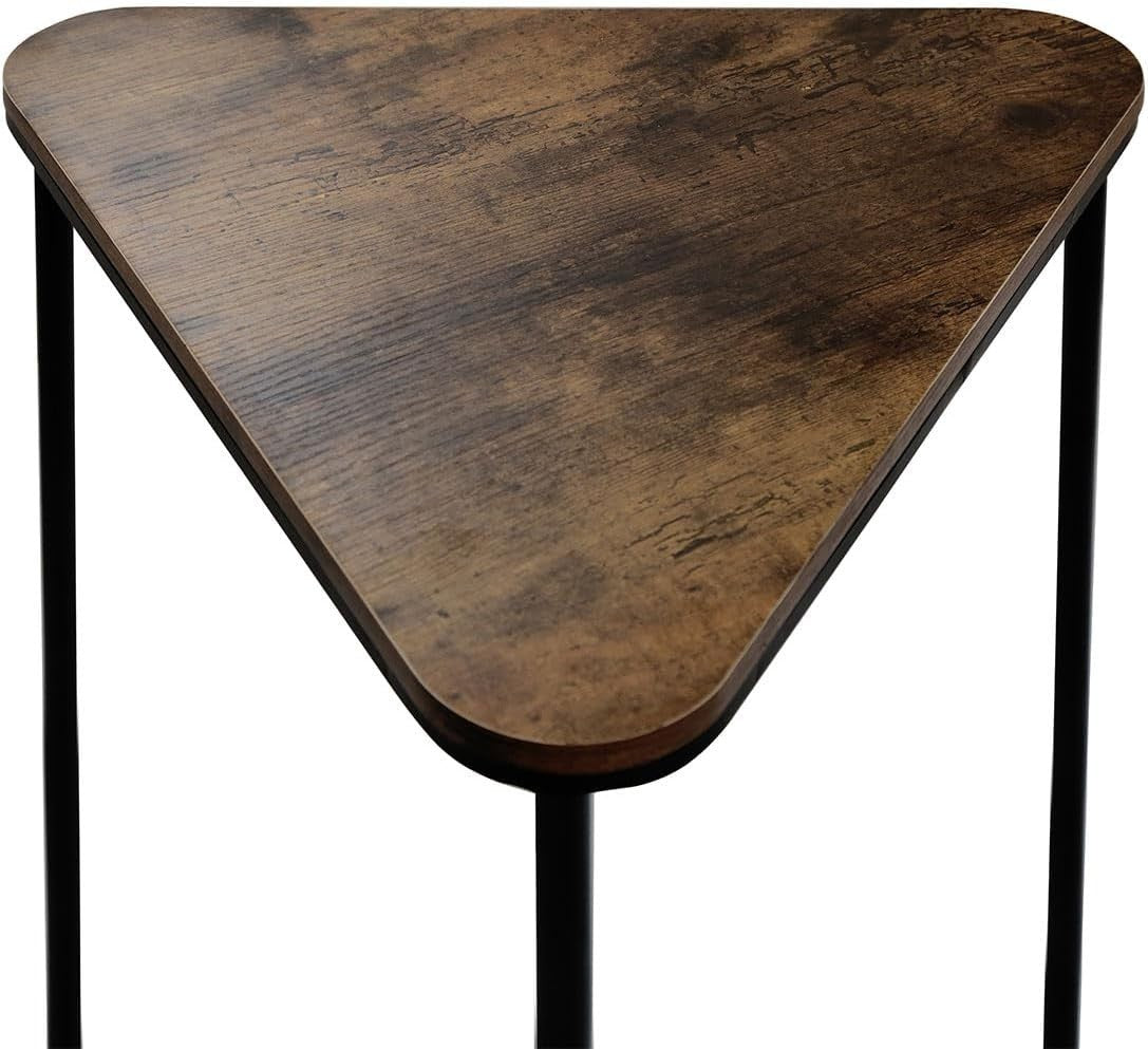 Space Saving Nesting Side End Coffee Table Wood Metal Frame Luxury Design