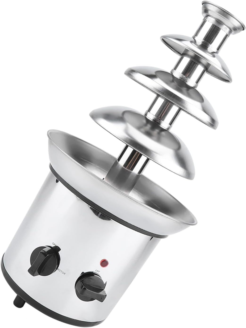 4 Tier Chocolate Fountain Machine Stainless Steel Fondue Melter Party