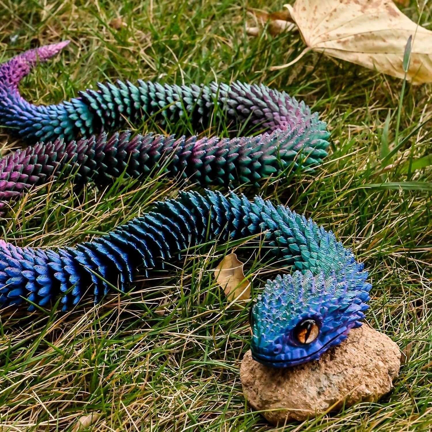 3pcs 3D Printed Mini Snake Fidget Toy Desk Stress Relief Set