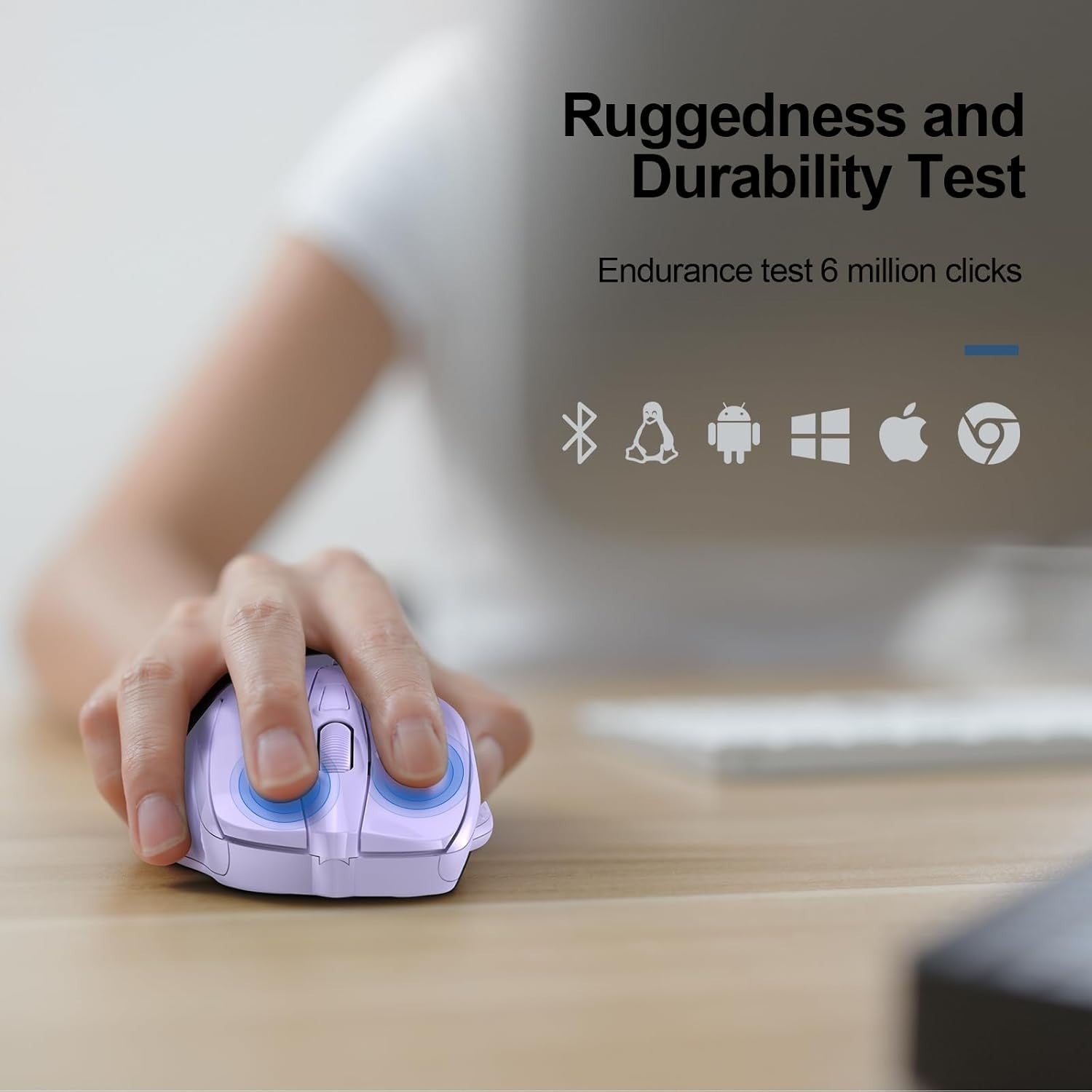 Silent Bluetooth Wireless Mouse 4800 DPI Ergonomic 6 Button Laptop PC