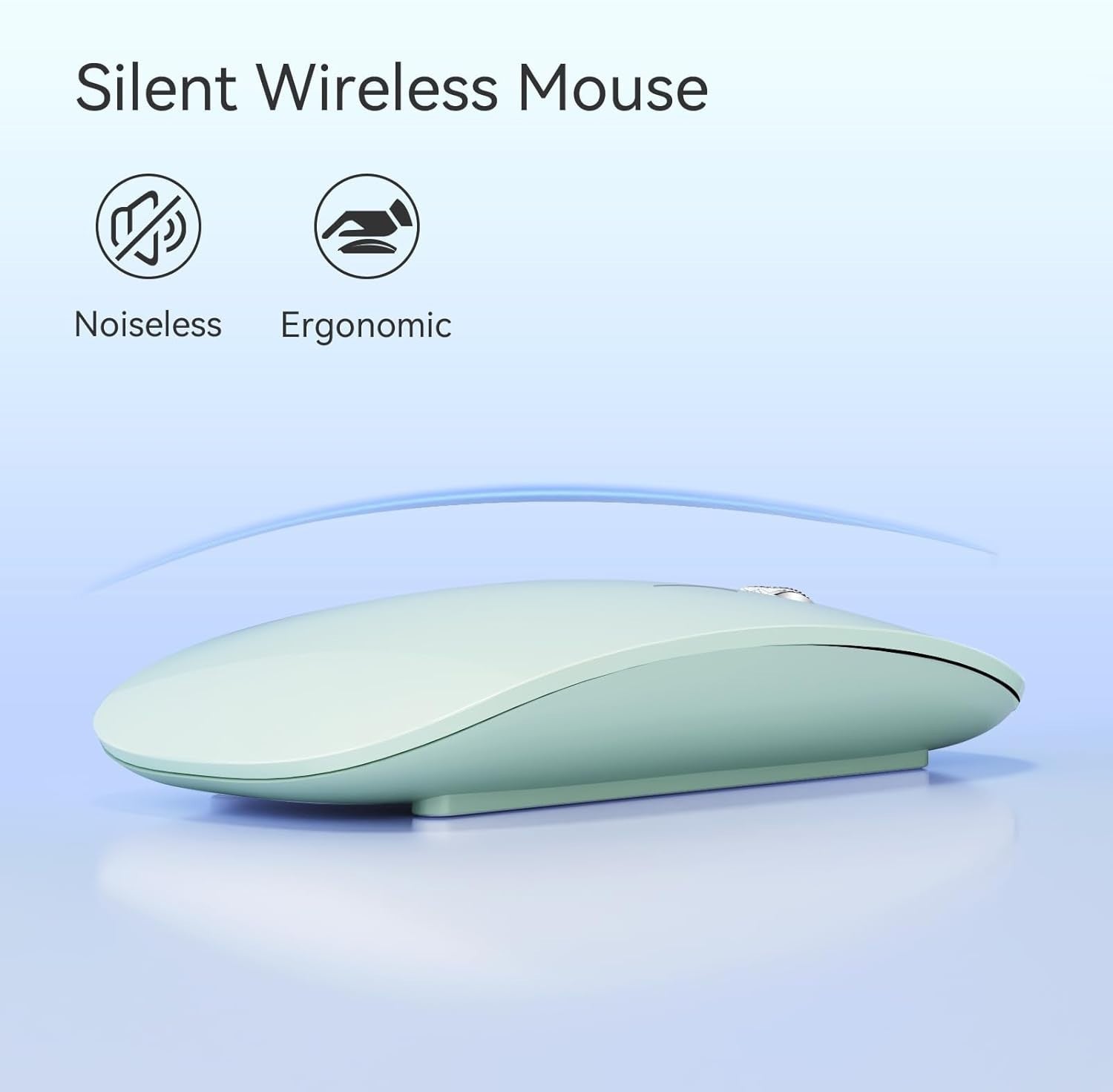 Silent Rechargeable Bluetooth Mouse Triple Device Switch Slim Ergonomic USB-C
