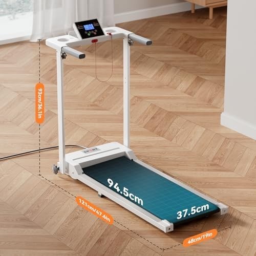 Home Office Foldable Treadmill 2HP Walking Jogging Pad LED Display