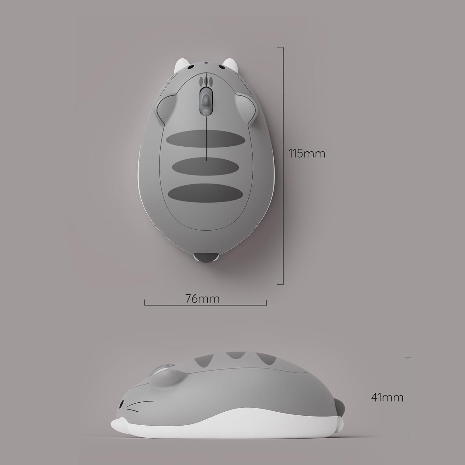 Grey Cat Wireless Mouse 3200 DPI Bluetooth 2.4G Silent Laptop