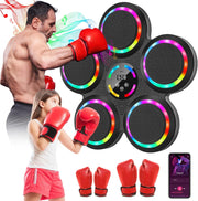Smart Music Boxing Machine Colour LED Wall Punch Trainer with Gloves