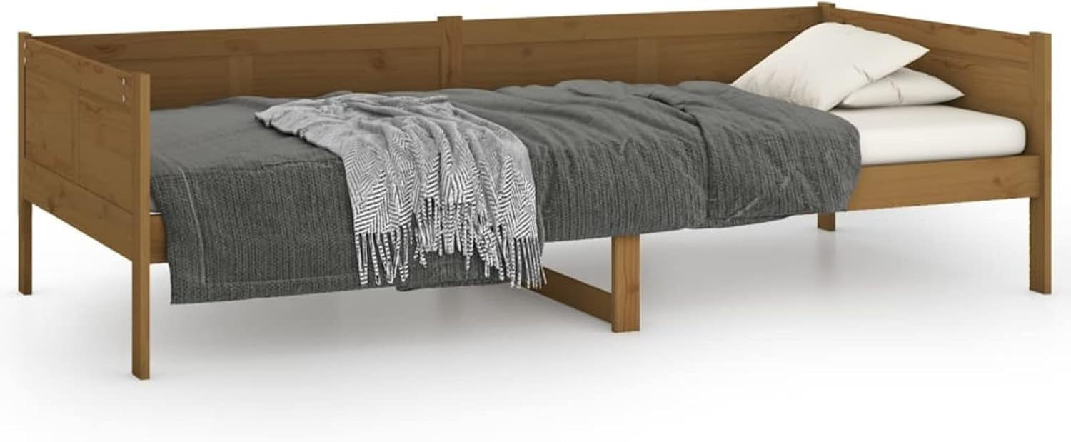 Rustic Pine Wood Sofa Bed 90x190cm | Daybed for Guest Room or Garden Use