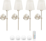 Wireless Rechargeable LED Wall Lights, Dimmable, Color Changing, Remote