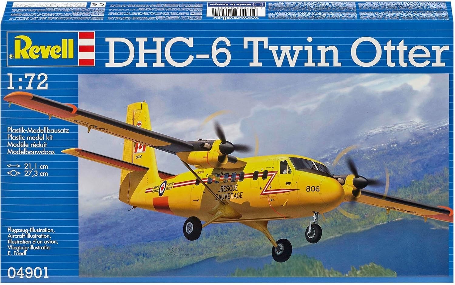 DHC-6 Twin Otter 1:72 Aircraft Model Kit – 95 Parts Unpainted Build Set