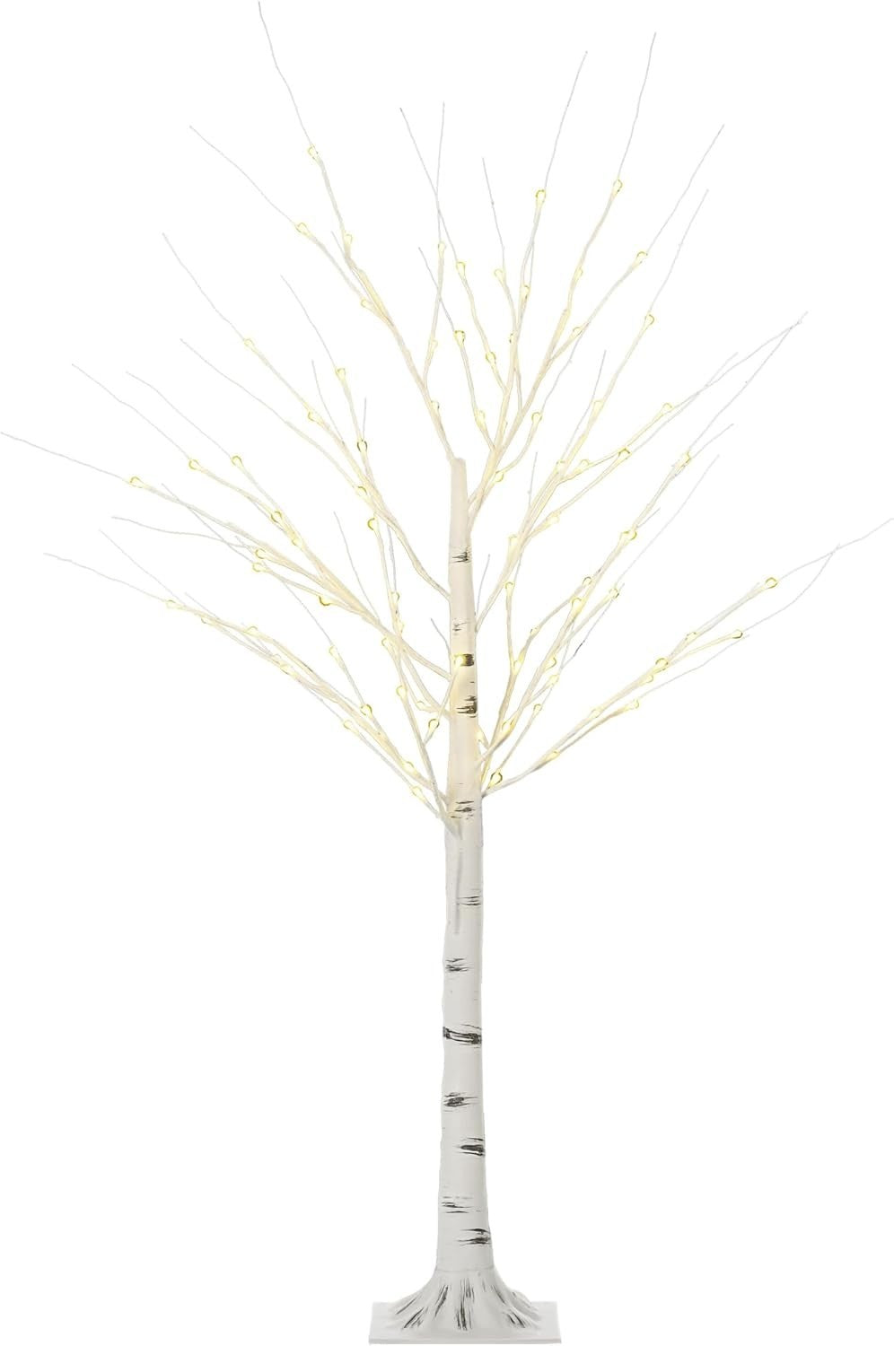 150cm Pre-Lit White Birch Tree Light Warm LED Indoor & Outdoor Home Garden Decor