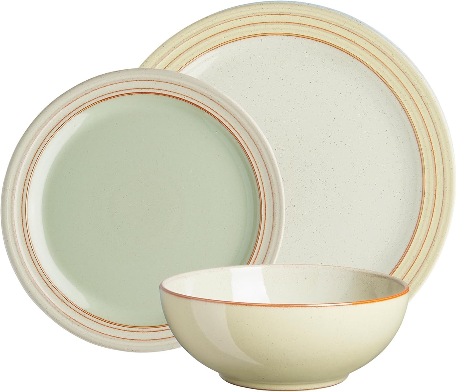 12pc Stoneware Dinner Set Plates Bowls Oven Microwave Dishwasher