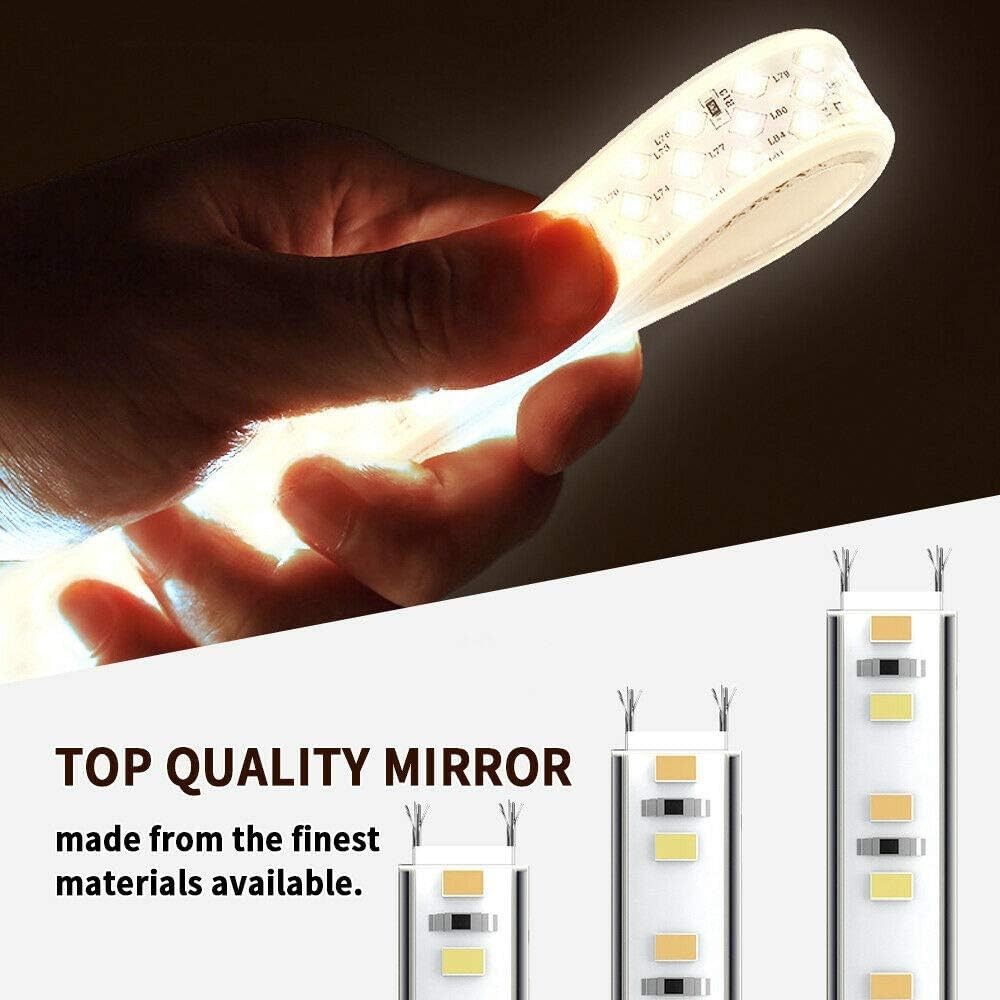 LED Bathroom Mirror 60x50cm Wall Vanity Demister Anti-Fog Touch Sensor