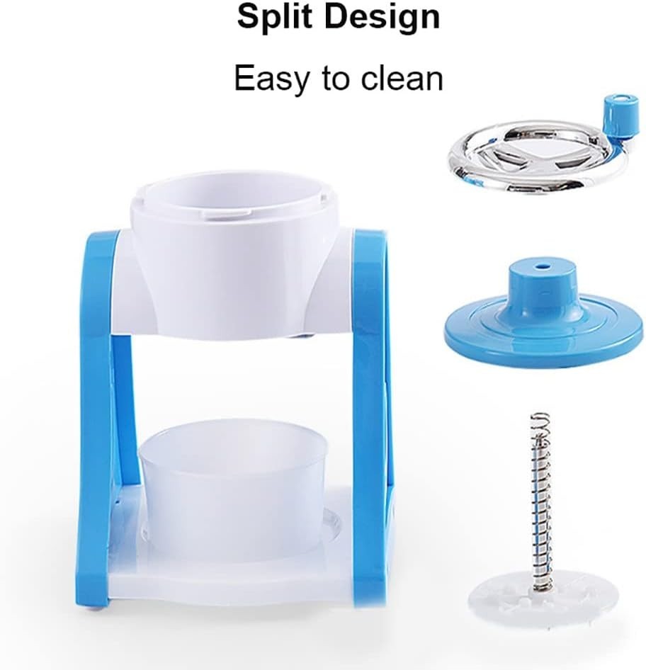 Manual Ice Crusher Hand Crank Snow Cone Slushie Maker Portable