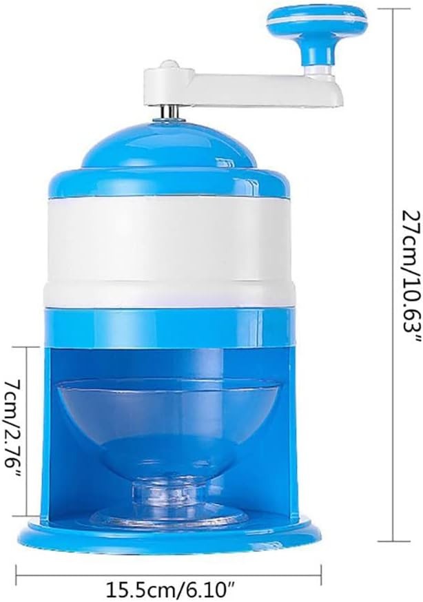 Manual Ice Crusher Hand Crank Snow Cone Shaved Ice Maker Slush Machine