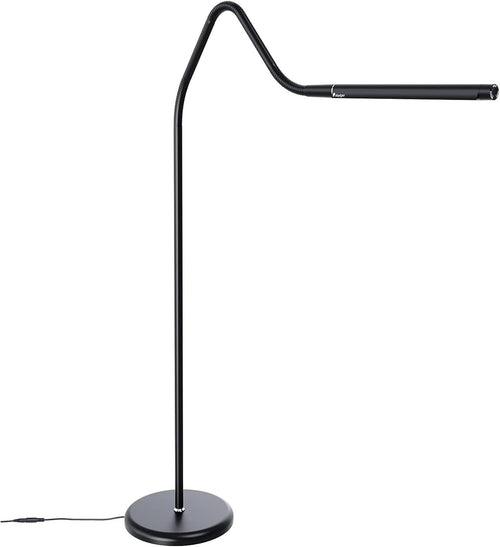 LED Floor Lamp Adjustable Brightness Black Reading Lamp Flexible Arm